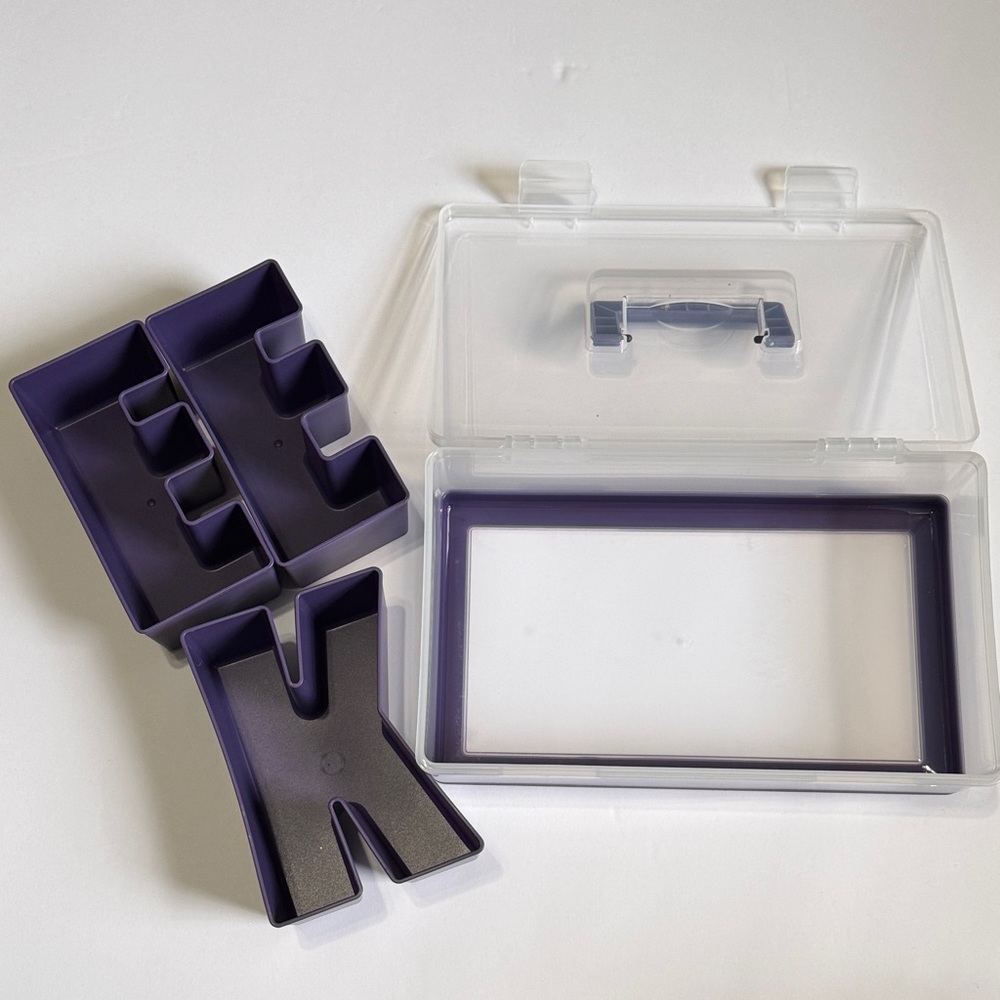 CWC EEK Purple 3-Compartment Snack Box - Portable Food Storage - Picture 3 of 5